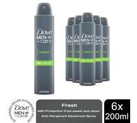 Dove Men+Care Fresh deodorant for men with 1/4moisturising cream Antiperspirant Aerosol for 48h sweat and odour protection 200ml