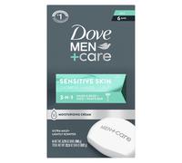 DOVE MEN + CARE Hand & Body Face + Shave Bar Sensitive Skin 6 Count for sensitive skin 3.75 oz
