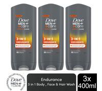 Dove Men+Care Micro Moisture Shower Gel 400ml, 3pk