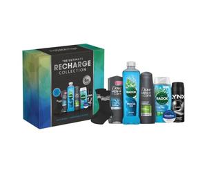 Dove Men+Care, Radox, Vaseline & Lynx The Ultimate Recharge Collection Gift Set body wash, shampoo, bath soak, shower gel, lip balm, body spray & socks perfect for any occasion 6 piece
