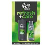 Dove Men+Care Refresh+Care Gift Set Extra Fresh Bodywash 250ml and 48H Antiperspirant Grooming Duo for Men Hydrating Cleansing Cooling Citrus Scent Daily Shower Essentials