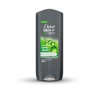 Dove Men+Care Refreshing Extra Fresh 3-in-1 Hair, Body and Face Wash Body Cleanser shower gel with 24 hour nourishing MicroMoisture technology for healthy and smooth skin all day 400 ml