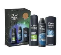 Dove Men+Care Restore Men's Gift Set for Him Collection with Charging Pad body wash, 2-in-1 shampoo & conditioner and antiperspirant deodorant 3 piece