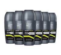 Dove Men+Care Roll On Advanced Care Sport Fresh Deodorant for Men, Antiperspirant, Alcohol-Free, with 1/4 Moisturiser, Protection up to 72 Hours, Pack of 6 x 50 ml