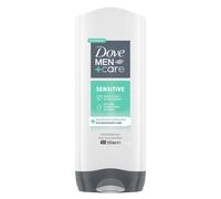 Dove Men+Care Sensitive Men's Body Cleanser shower gel Body Wash, 3-in-1 Hair, Face and Body Wash with 24 hour nourishing MicroMoisture technology for healthier, smoother-feeling skin 400 ml,Pack of 6