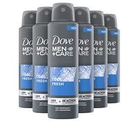 Dove Men+Care Spray Cool Fresh, Alcohol-Free Antiperspirant 48 Hours Protection, 6 Pieces of 150 ml