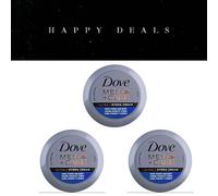 Dove Men+ Care Ultra Hydra Cream 3x75ml Mens Moisturiser Face Hands Body Lotion