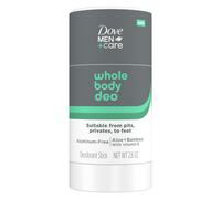 Dove Men+Care Whole Body Deo Aluminum-Free Deodorant Stick Aloe + Bamboo Helps Avoid Chafing Suitable from Pits Privates to Feet 2.6 oz