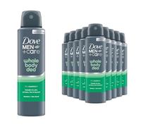 Dove Men+Care Whole Body Deodorant Spray Bamboo & Aloe 150ml, 12 Pack - 72H Odour Protection Performance Aerosol, Aluminum Free & Alcohol Free Formulation, Dermatologically Tested