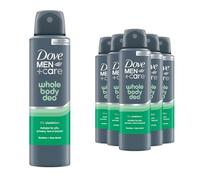 Dove Men+Care Whole Body Deodorant Spray Bamboo & Aloe 150ml, 6 Pack - 72H Odour Protection Performance Aerosol, Aluminum Free & Alcohol Free Formulation, Dermatologically Tested