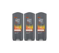 Dove Men's+Care 'Hair, Face & Body Wash' 3 in 1 Endurance, 3x400ml in Grey