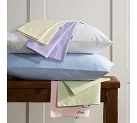Dove Mill Bedding Vantona Plain Dye Pure Cotton Easy Care Flat Sheet - Pink (King Flat Sheet)
