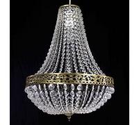 Dove Mill Lighting Chandelier Style Clear Acrylic Antique Brass Ceiling Light Shade Easy Fit Pendant