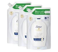 Dove Moisturising Eco-Refill for Liquid Hand Wash Effective Antibac Cleansing for 24H Nourishment and Instantly Soft Skin 500ml, 3 Pack