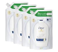 Dove Moisturising Eco-Refill for Liquid Hand Wash Effective Antibac Cleansing for 24H Nourishment and Instantly Soft Skin 500ml, 4 Pack