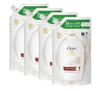Dove Moisturising Eco-Refill for Liquid Hand Wash Nourishing Silk Effective Antibac Cleansing for 24H Nourishment and Instantly Soft Skin 500ml, 4 Pack