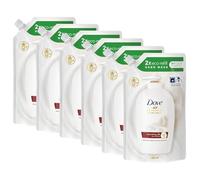Dove Moisturising Eco-Refill for Liquid Hand Wash Nourishing Silk Effective Antibac Cleansing for 24H Nourishment and Instantly Soft Skin 500ml, 6 Pack