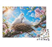 Dove Nest Blossom Jigsaw Puzzle, 1000 Pcs For Adults | 38x26cm Puzzle Fans, Birthday Gift, Cardboard, Mood Calming, Tight Puzzle Fit