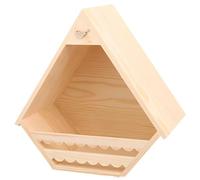 Dove Nesting Box, Natural Wood Dove Nesting Boxes For Outside, Wall Mounted Spacious Triangle Bird House, Outdoor Shelf For Doves - 11.81x11.81x6.30 Inch