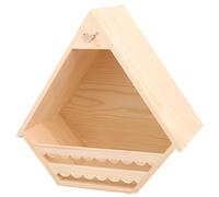 Dove Nesting Box, Natural Wood Dove Nesting Boxes For Outside, Wall Mounted Spacious Triangle Bird House, Outdoor Shelf For Doves - 11.81x11.81x6.30 Inch