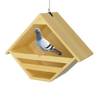 Dove Nesting Box, Solid Wood Mourning Dove Nesting Box, Birdhouses for Outdoors, Pigeon House with Nesting Pads and Hanging Rope, 12" H x 10" D x 13" W