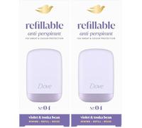 Dove No. 4 Violet & Tonka Bean Anti-Perspirant Starter Kit women's antiperspirant stick styled to last with 72h odour protection, dermatologically tested 1 x case, 1 x 35 ml refill (Pack of 2)