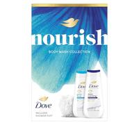 Dove Nourish Duo Gift Set with Exfoliating & Deeply Nourishing Bodywash 225ml, Skincare Pack for Smooth Soft Skin - Hydrating & Polishing Daily Shower Essentials for Women & Men