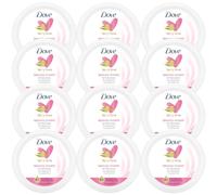 Dove Nourishing Body Care, Face, Hand & Body Beauty Cream for Normal to Dry Skin for Women with 24 Hour Hydration, 12 Pack, 2.53 oz Per Jar