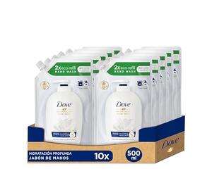Dove Nourishing Hand Wash Lotion Rich Care Liquid Soap in Refill Bag with 5 Moisture Complex for Soft and Groomed Hands 500 ml Pack of 10