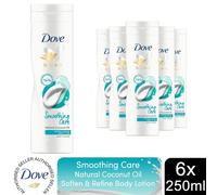 Dove Nourishing Secrets Body Lotion with Coconut Oil Soften & Refine 250ml, 6PK