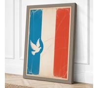 Dove of Peace Descending Canvas Wall Art Print 18x12 Inch