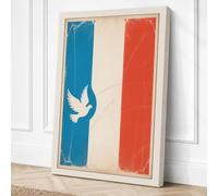Dove of Peace Descending Canvas Wall Art Print 18x12 Inch (46 x 30 cm)