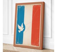 Dove of Peace Descending Canvas Wall Art Print 36x24 Inch