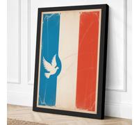Dove of Peace Descending Canvas Wall Art Print 36x24 Inch