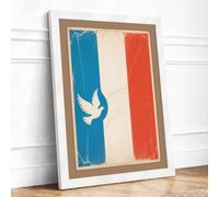 Dove of Peace Descending Vintage Framed Wall Art Print A3 (42×29.7cm)