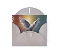 Dove of Peace Gray Patterns greeting card 6x4 inches with envelope, covering birthdays, weddings and other occasions
