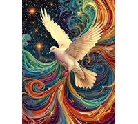 Dove of Peace Paint by Numbers for Adults, Painting by Number Kits On Canvas, Without Frame DIY Color Oil Painting Paints, Simple Paint by Numbers for Children, Home Wall Decor 12x16in/30x40cm M-649