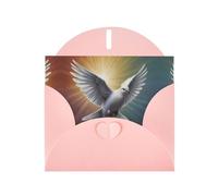Dove of Peace Pink Patterns greeting card 6x4 inches with envelope, covering birthdays, weddings and other occasions