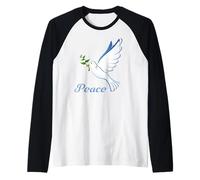 Dove of Peace White Dove Raglan Baseball Tee