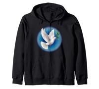 Dove Of Peace World Peace Peace White Dove Zip Hoodie