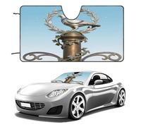 Dove on Ivy Column Car Windshield Sun Shade - Reflector Sunshade Offers Ultimate Protection for Car Interior, Cool Reflective Sun Blocker Fits Small Sedans, Mini SUVs 55"x30"