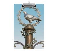 Dove on Ivy Column Clipboard 8.5×12.5 Inch Acrylic Clip Board with Metal Clip A4 Letter Size Decorative Clipboard Cute Hanging Clipboards for Office, Teacher, Nurse, Doctor,