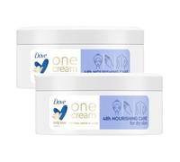 Dove One Cream Face 48H Nourishing Care, Hands & Body for Dry Skin 2x250ml