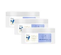 Dove One Cream Face 48H Nourishing Care, Hands & Body for Dry Skin 3x250ml