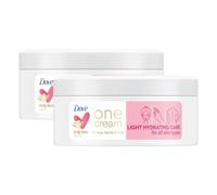 Dove One Cream Face Light Hydrating Care, Hands & Body Moisturiser 2x250ml