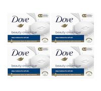 Dove Orginal Beauty Cream Bar 3 in 1 Cleanses, Moisturises and Nourishes Sulphate-Free Bath Soap for Soft and Smooth Skin, Suitable for Daily Use, 4x90g
