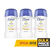 Dove Original Antiperspirant Deodorant Stick 48H Sweat Odor Protection 3-Pack