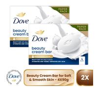 Dove Orignal Moisturising Beauty Cream Bar for Soft & Smooth Skin, 4x90g, 2 Pack