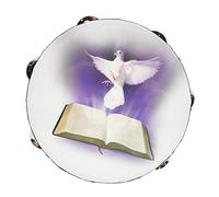 Dove Pattern Double Row Jingles Music Tambourine Percussion Tamborine Drum
