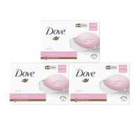 Dove Pink Moisturising Beauty Cream Bar 3 in 1 Cleanses, Moisturises and Nourishes Soap for Soft, Smooth Skin Vegan, Crealty Freee and Dermatologically Tested Beauty Soap 2x90g, 3 Pk